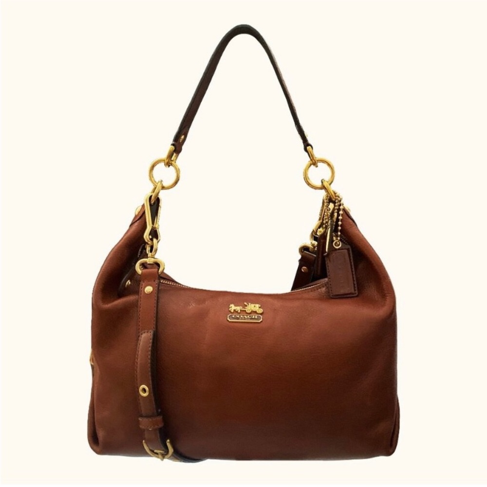 Coach 14304 Madison Hailey Brown Leather Satchel